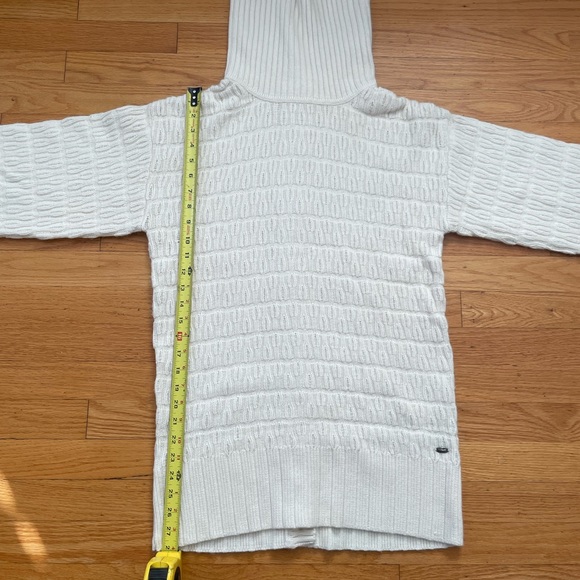 Lacoste white turtleneck tunic wool blended sweater Size: 38/S - Picture 7 of 8
